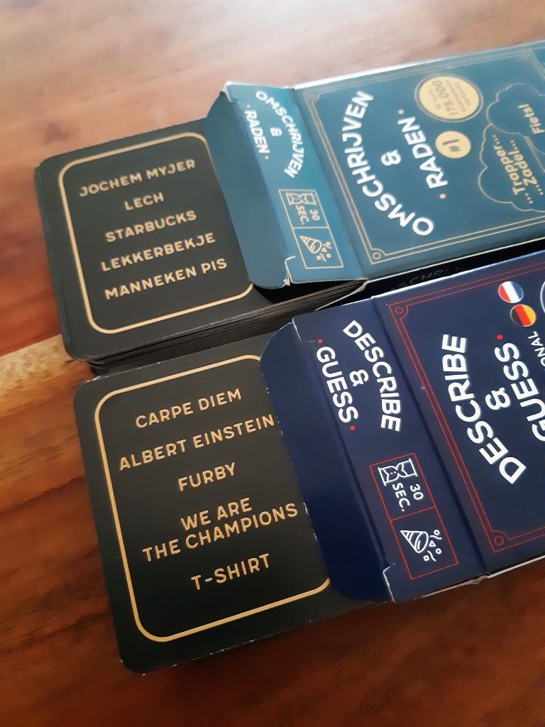 Het verschil tussen Omschrijven & Raden kaartjes en Describe and Guess kaarten