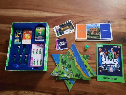 Alle spelonderdelen van het Nederlandstalige the Sims Bordspel: dit zit er in de doos