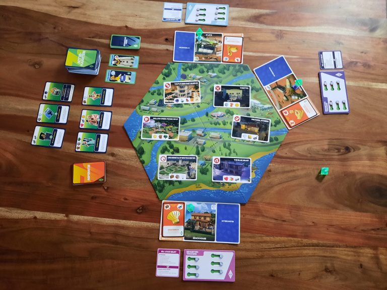 review the Sims het Bordspel Nederlands: het speelbord, pionnen en speelmateriaal