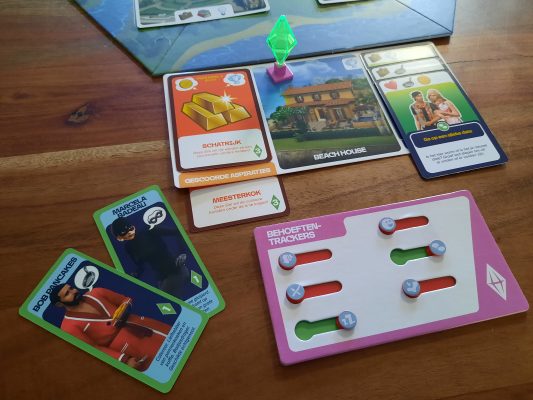 Foto van Bordspel the Sims met de puntentelling aan het eind van het spel