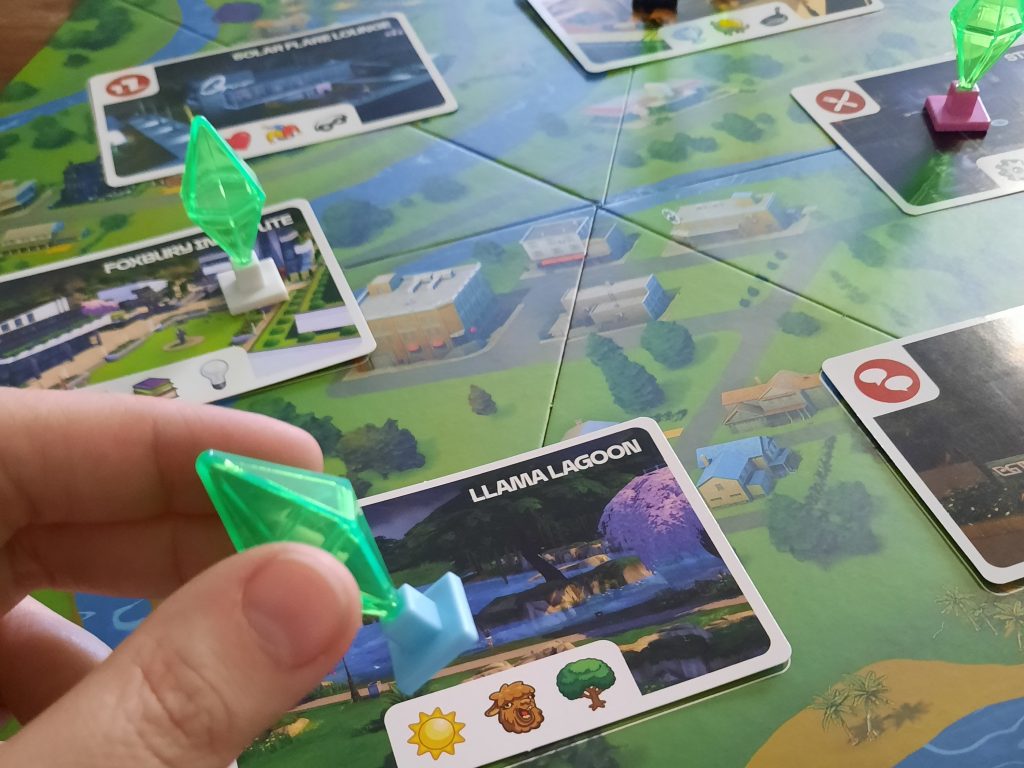 Reizen tijdens het Sims Bordspel naar een andere locatie in de buurt