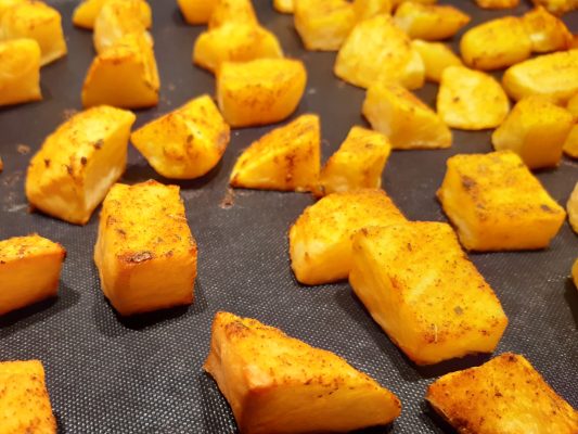 aardappels in de oven op een bakmat