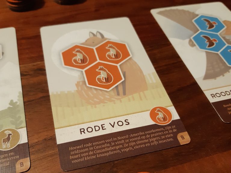 foto van de Rode Vos kaart met iets moeilijkere spelregels