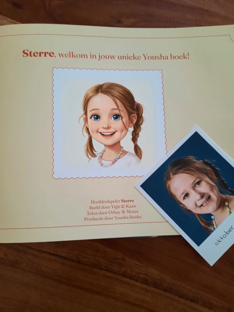 Gepersonaliseerd prentenboek van Yousha met meisje