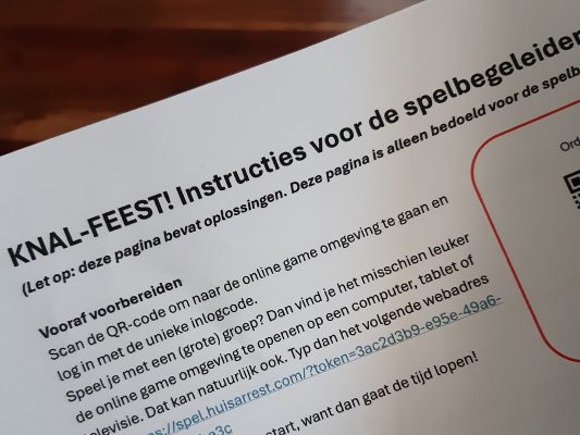 instructies voor spelbegeleider van dit escape room spel voor kinderen